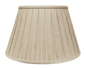 Slant Linen Box Pleat Softback Lampshade with Washer Fitter, Oatmeal