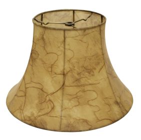 Slant Transitional Bell Faux Leather Softback Lampshade with Washer Fitter, 424-Antique Parchment