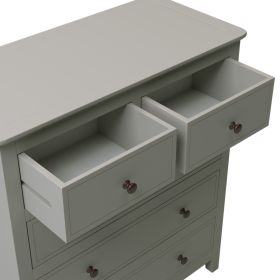 5 Drawers Solid Wood Chest, Gray(OLD SKU:WF288863AAG)