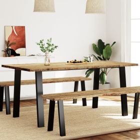 Dining Table 59.1"x35.4"x29.5" Solid Wood Acacia