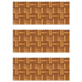 Decking Tiles 11.8"x11.8" Acacia Set of 30