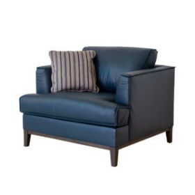 Aspen Navy Top Grain Leather Chair