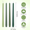 FCMSHAMD Green Taper Candle Sticks - Green tea Scented Candle Set Smokeless Dripless for Wedding Dinner Holiday Decoration Pack of 4