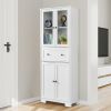 FCH MDF Spray Paint 4 Doors 1 Pump Bathroom Cabinet White