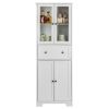 FCH MDF Spray Paint 4 Doors 1 Pump Bathroom Cabinet White