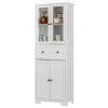 FCH MDF Spray Paint 4 Doors 1 Pump Bathroom Cabinet White