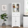 FCH MDF Spray Paint 4 Doors 1 Pump Bathroom Cabinet White