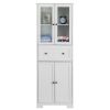 FCH MDF Spray Paint 4 Doors 1 Pump Bathroom Cabinet White