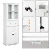 FCH MDF Spray Paint 4 Doors 1 Pump Bathroom Cabinet White