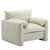 Modern Style Chenille Oversized Armchair Accent Chair Single Sofa Lounge Chair 38.6'' W for Living Room, Bedroom,Cream