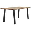 Dining Table 59.1"x35.4"x29.5" Solid Wood Acacia