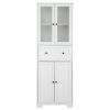 FCH MDF Spray Paint 4 Doors 1 Pump Bathroom Cabinet White