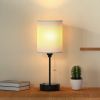 2Pcs Beside Lamps for Bedroom 3 Color Modes Nightstand Lamp USB C A AC Output Ports Pull Chain E26 Bulb Light