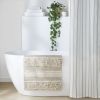 Woven Texture Stripe Bath Rug