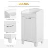 Free Standing Home Organizer Hamper, Bathroom Storage Cabinet, White