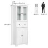 FCH MDF Spray Paint 4 Doors 1 Pump Bathroom Cabinet White