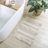 Woven Texture Stripe Bath Rug