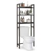 Over-The-Toilet Storage Shelf Space Saving Metal Bathroom Organizer Hooks