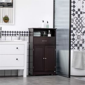 Bathroom Cabinet with 2 Doors and Shelf Bathroom Vanity black-AS (Color: as picture)