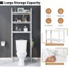 Over-The-Toilet Storage Shelf Space Saving Metal Bathroom Organizer Hooks