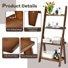 Living Room 4-Tier Bamboo Ladder Display Shelf Storage Rack Plant Flower Stand